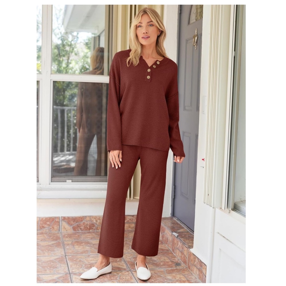 Amazon Waffle Knit Lounge Set - Picture 2 of 6